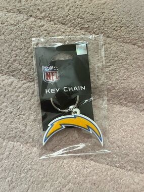 NFL Los Angeles Chargers Enamel Lightning Bolt Keychain - Yellow & Blue